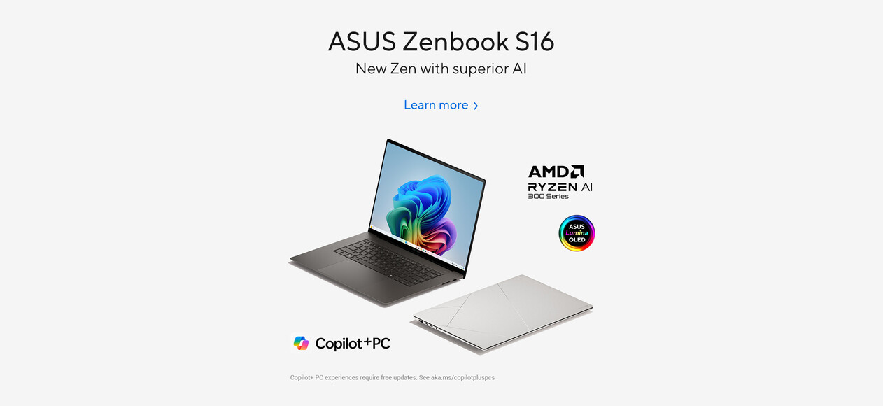 ASUS Zenbook S16 (UM5606) Copilot+ PC