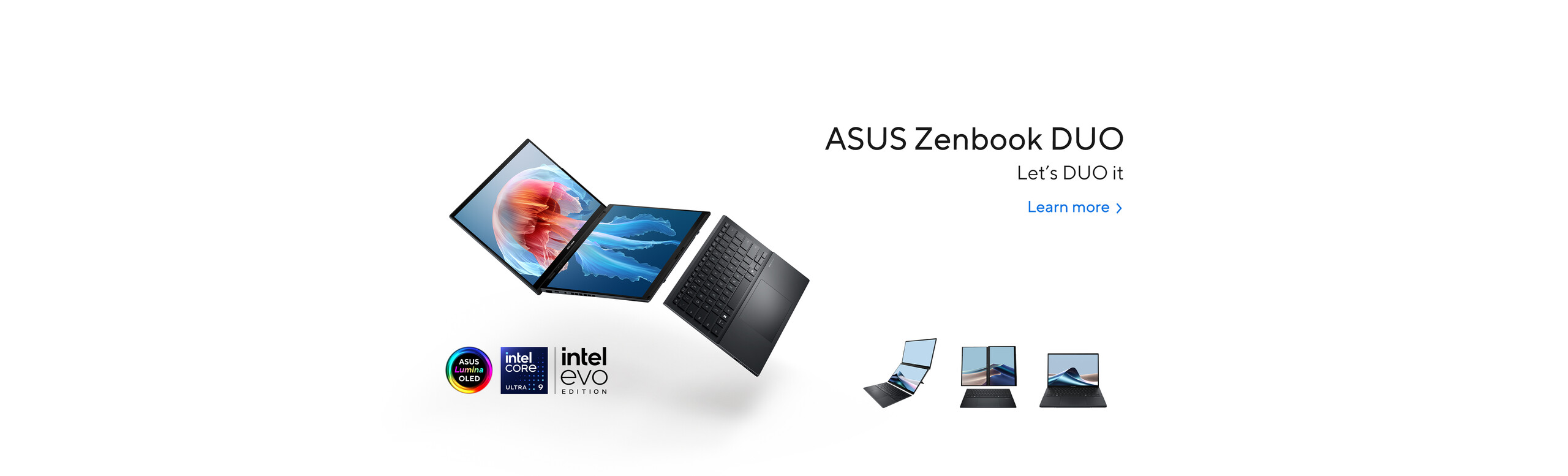 ASUS ZenBook DUO 2025 laptop with two screens and detachable keyboard