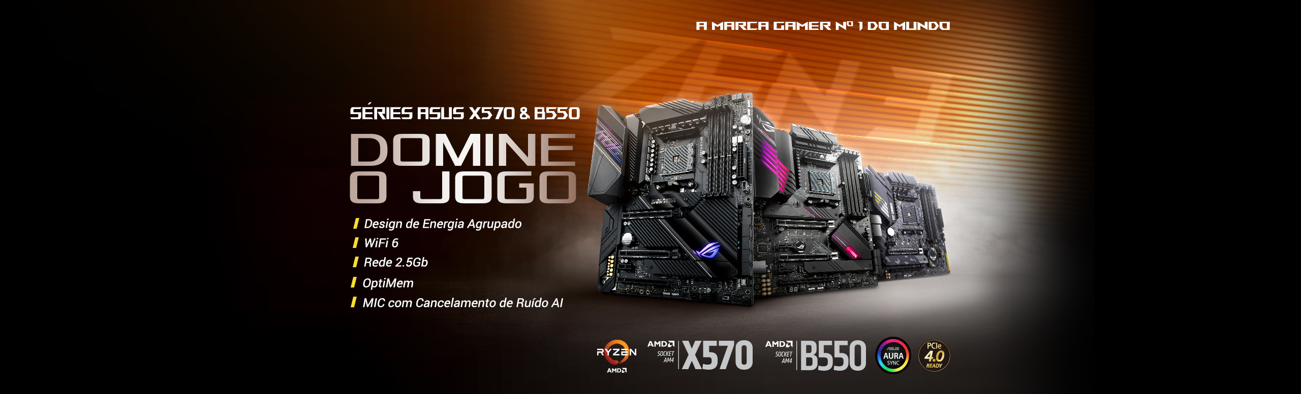 Séries Asus X570 e B550