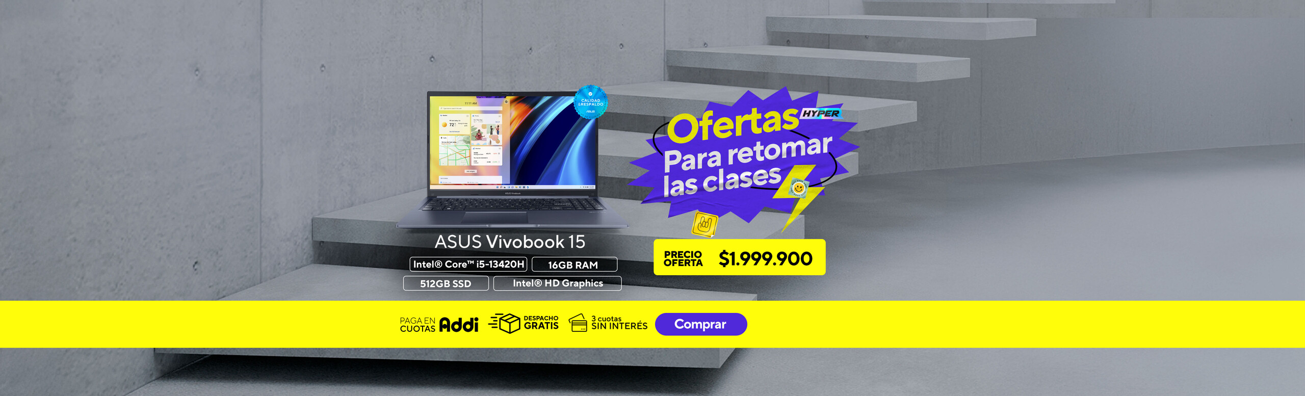 ASUS vivobook 15 ofertas retornop a clases