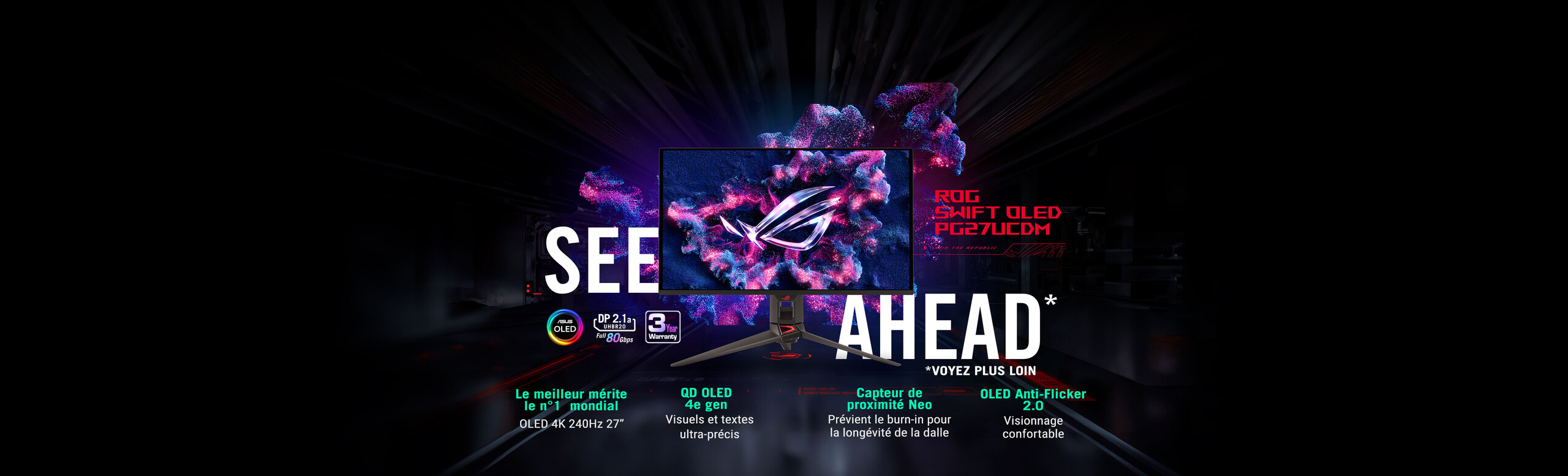écran ROG SWIFT OLED PG27UCDM