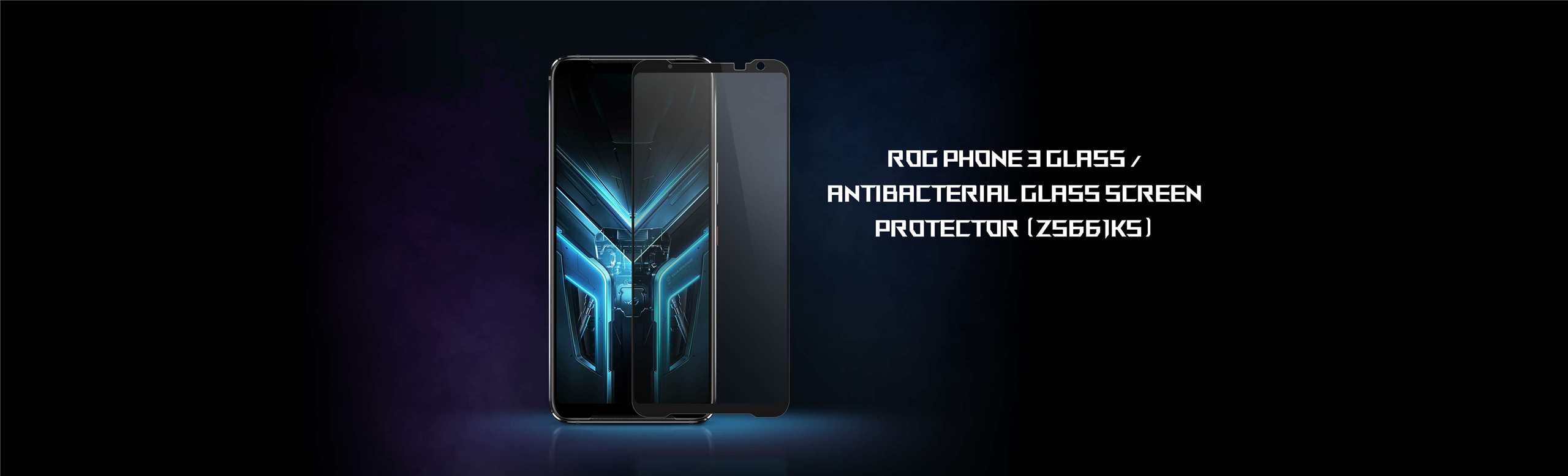 ROG phones 3 GLASS / ANTIBACTERIAL GLASS SCREEN PROTECTOR (ZS661KS)