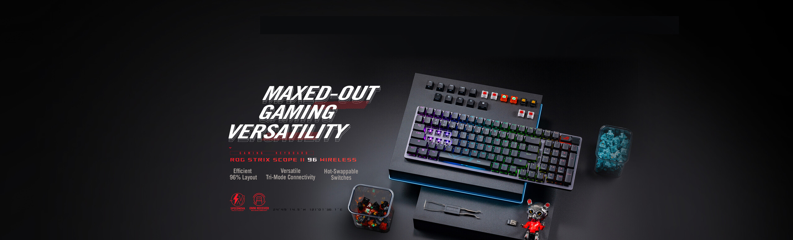 ROG Strix Scope II 96 Wireless mechanical keyboard with NX switches