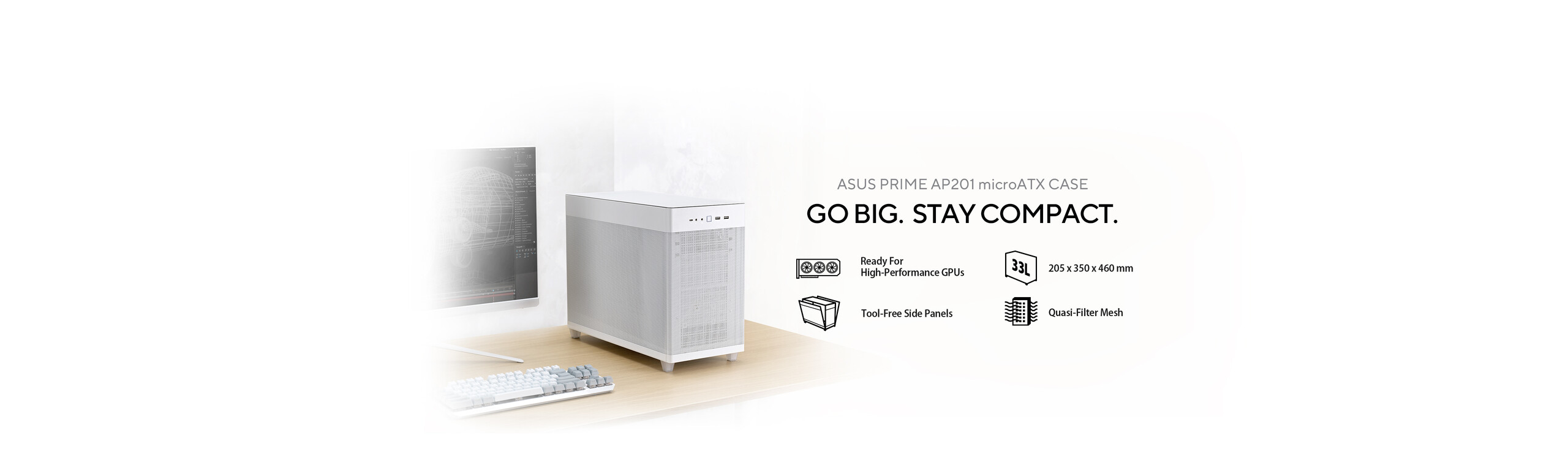 Learn more ASUS Prime AP201 MicroATX