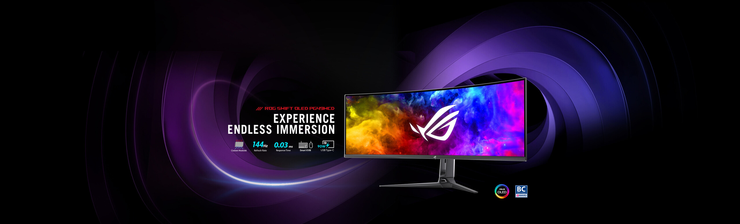 ROG Swift OLED PG49WCD 144 Hz refresh