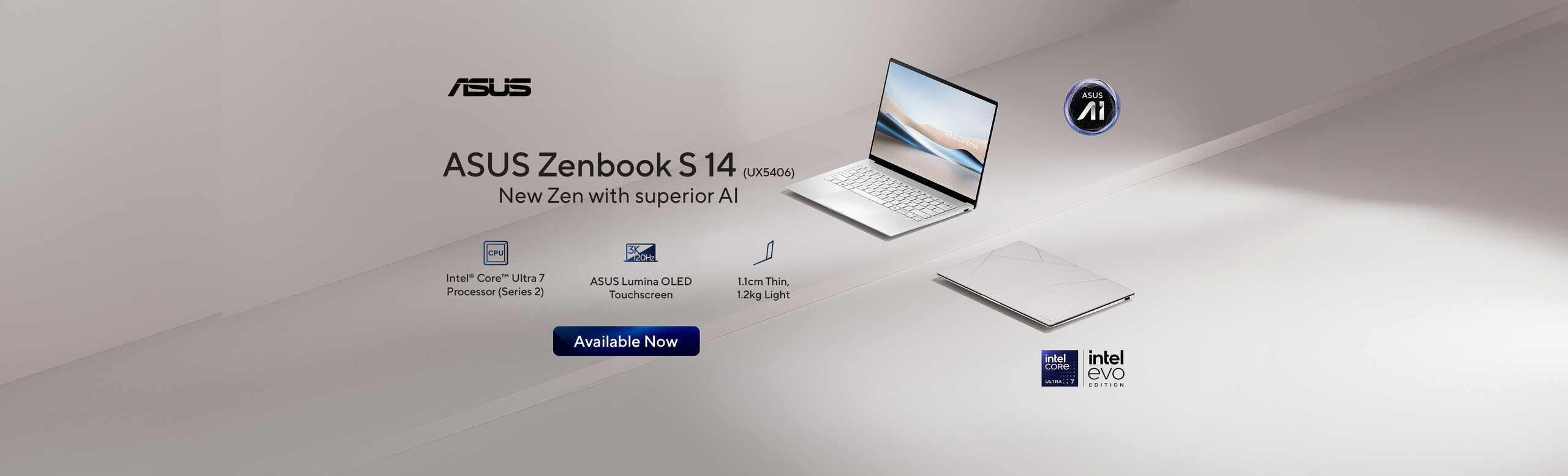 ASUS Zenbook S 14 (UX5406) Copilot+ PC