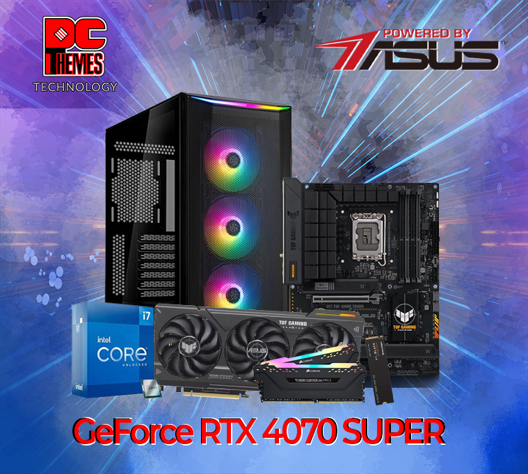 INTEL I7 14700K + GeForce RTX 4070 Super 12GB [ POWERED BY ASUS ]