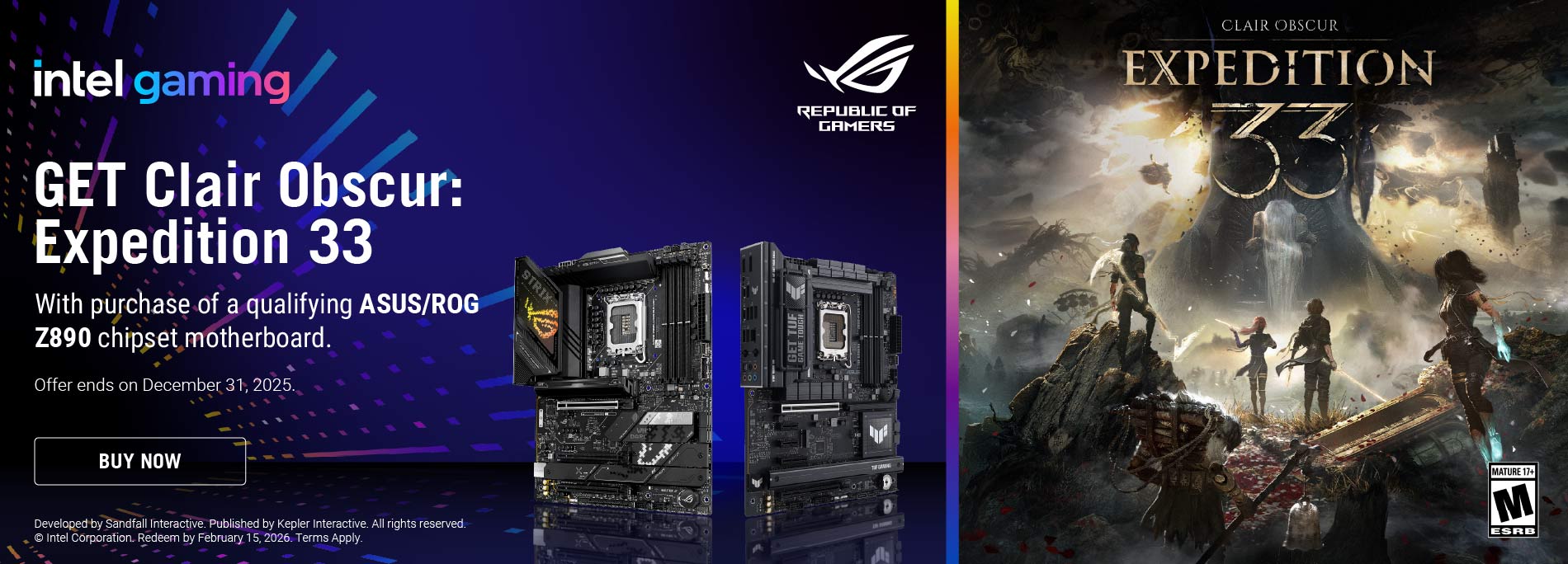 [ASUS x Intel] Expedition 33 Game Code Redemption