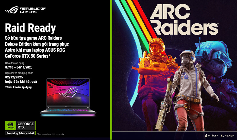 ROG RTX 50 Series - Nhận Game ARC Raiders Deluxe Edition