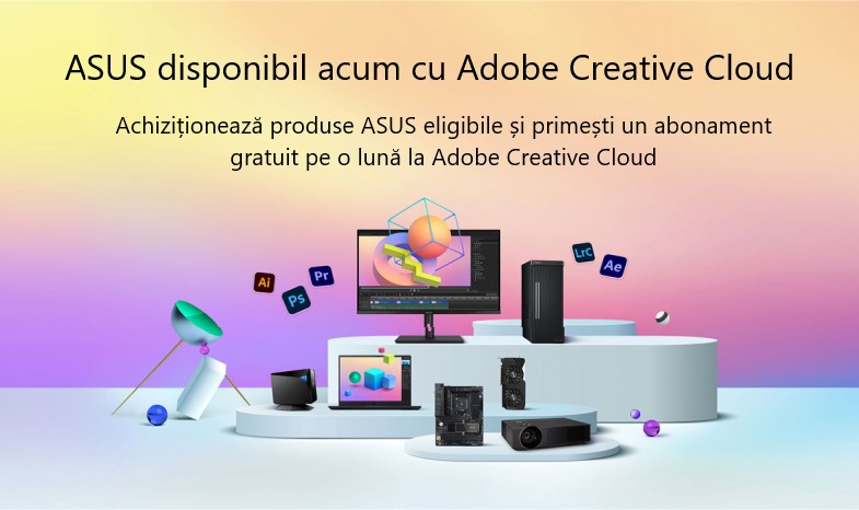 ASUS acum cu 1 luna de Adobe Creative Cloud 
