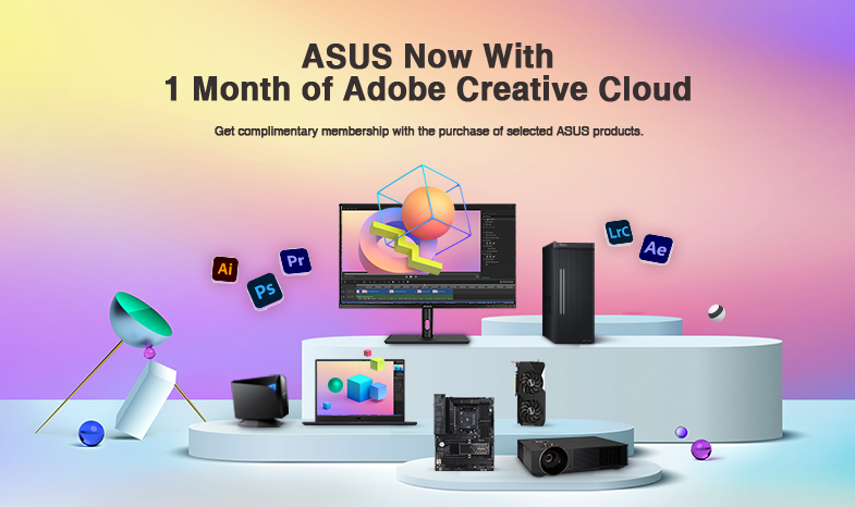 ASUS ahora con 1 mes de Adobe Creative Cloud