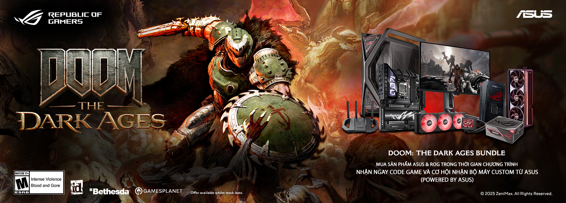 ASUS GAMING WEEKS TẶNG GAME DOOM: THE DARK AGES
