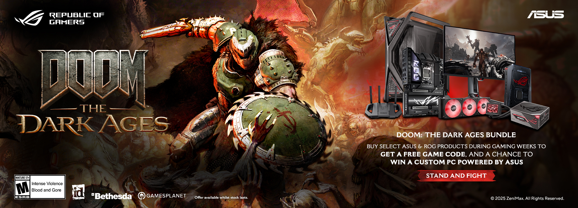 ASUS GAMING WEEKS WITH DOOM: THE DARK AGES BUNDLE OFFER
