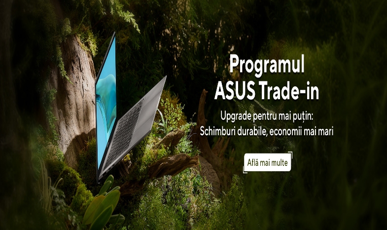 Programul ASUS Trade-in:  Schimbați-vă dispozitivul și economisiți în mod sustenabil 