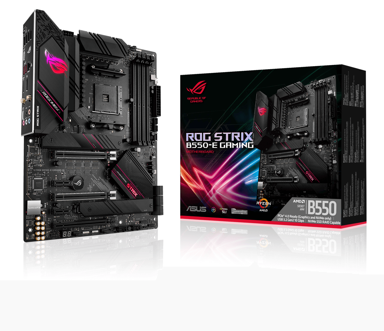 ROG Strix B550-E Gaming Motherboard featuring the AMD B550 chipset