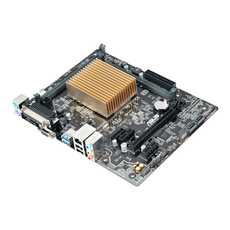 N3050I-CM-A motherboard, 45-degree right side view