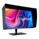 ProArt Display PA32UCX-P, front view, tilted 45 degrees