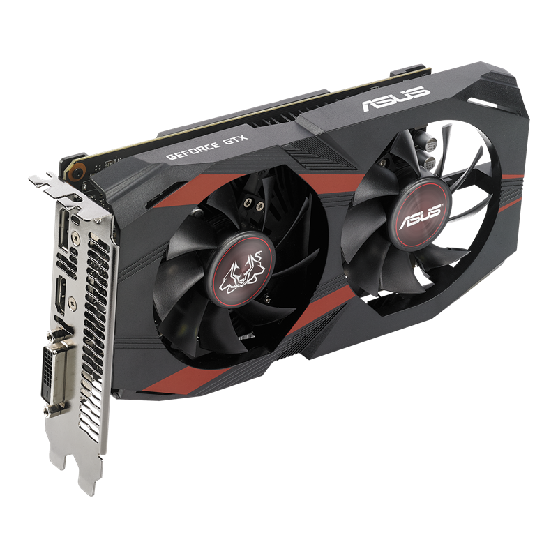 Cerberus GeForce GTX 1050 Ti graphics card, front hero shot
