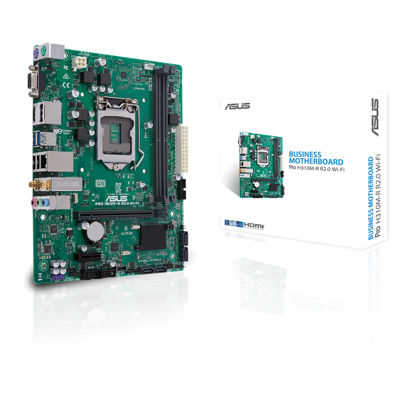 PRO H310M-R R2.0 WI-FI motherboard, packaging and motherboard