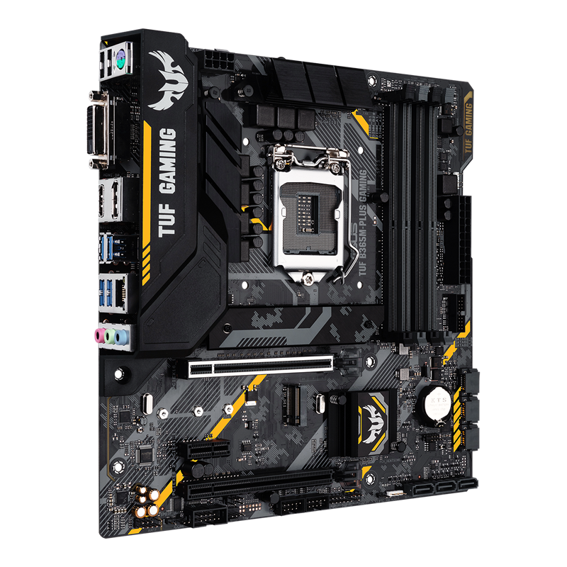 TUF B365M-PLUS GAMING front view, 45 degrees