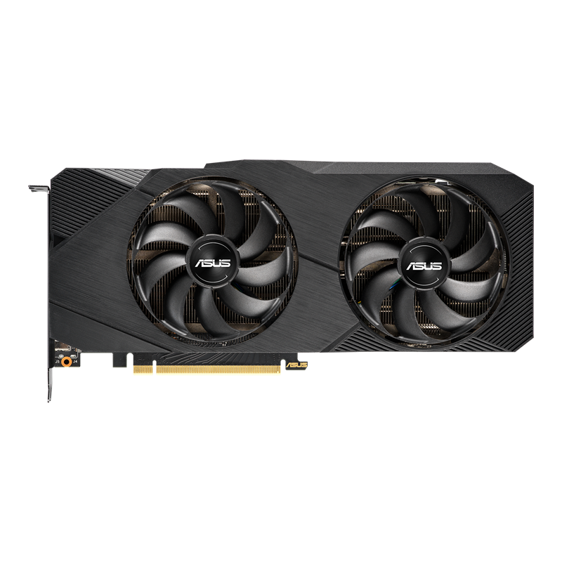 Dual series of GeForce RTX 2080 EVO graphics card, front view
