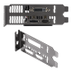 ASUS GeForce GTX 1650 4GB GDDR5 graphics card, I/O ports shield view