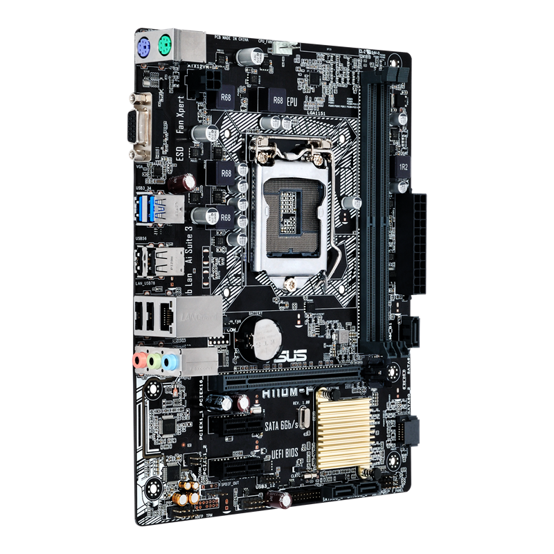 H110M-F front view, 45 degrees