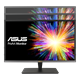 ProArt Display PA27UCX-K, front view, showing the height-adjustment difference