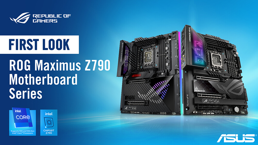 Obrázek se základními deskami ROG Maximus Z790 Extreme a ROG Maximus Z790 Hero