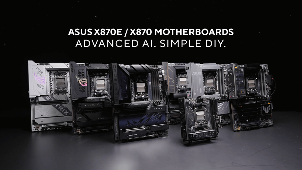 Banner da Visão geral e Demonstração em Direto da Série Completa de Motherboards ASUS X870E / X870