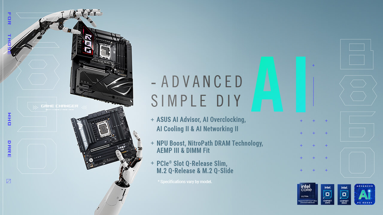 New Z890 / B860 / H810 Motherboards banner