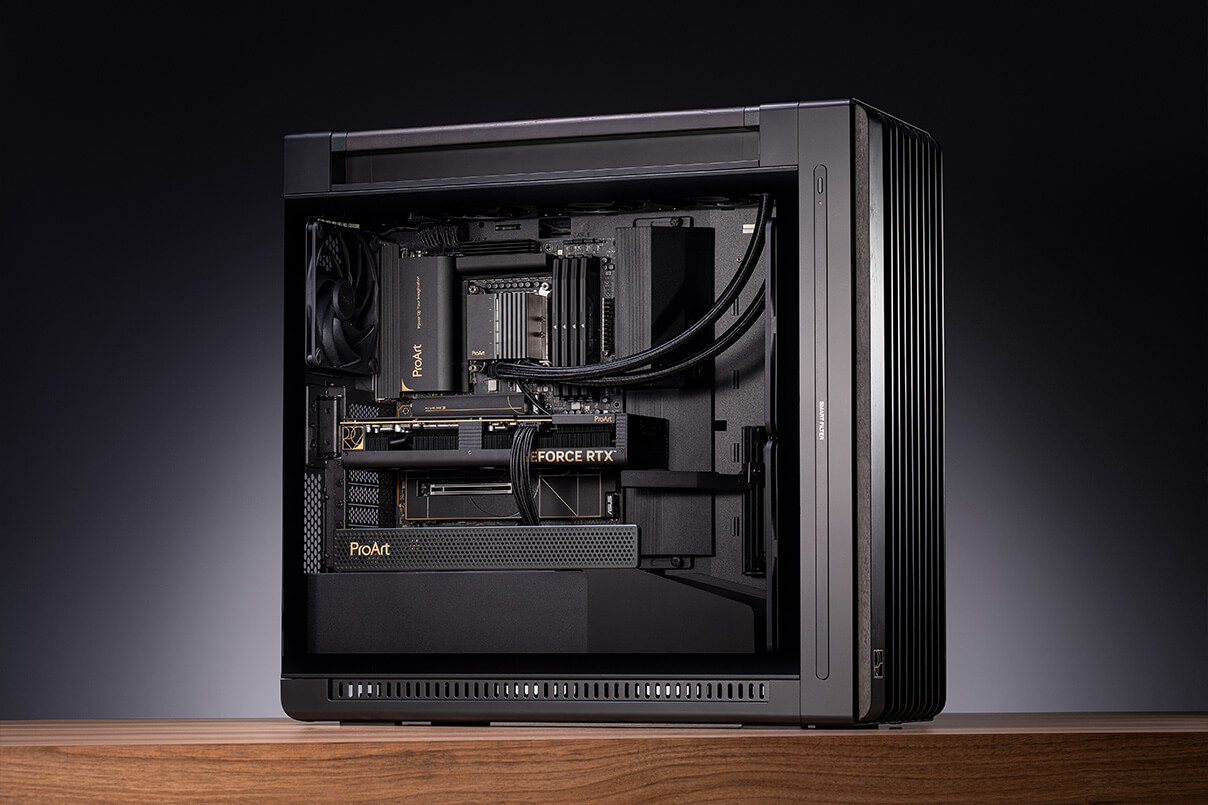 foto en ángulo de 45° de la construcción del PC del Sueño del Creador.