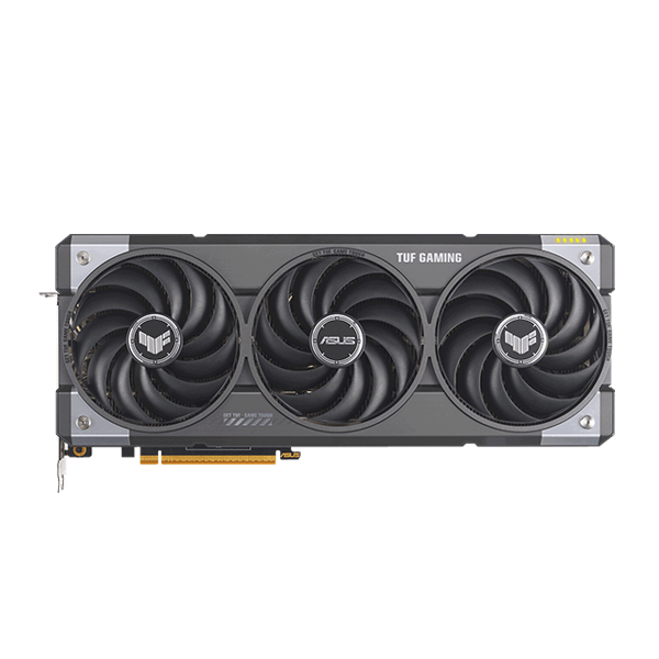 TUF Gaming Radeon RX 9070 XT OC Edition - vista frontal en ángulo