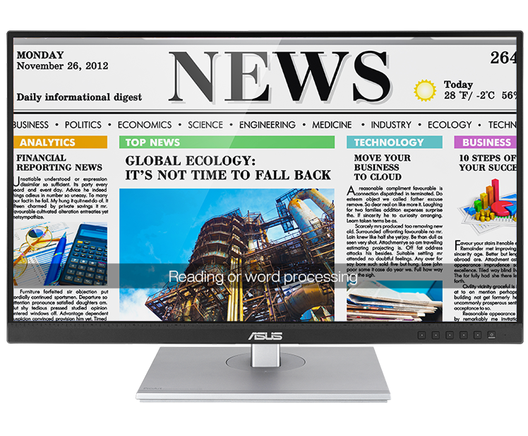 O monitor ASUS ProArt PA247CV com tecnologia Ultra Low Blue Light
