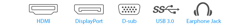 BE24EQSB features a host of connectivity options that include HDMI, DisplayPort, DVI-D, D-sub and two USB 3.0 ports.